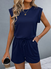 Heidi-Mode | Rundhals Cap Sleeve Playsuit