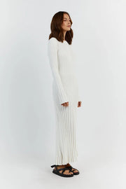 Elodie | Strick-Midikleid mit Rundhalsausschnitt