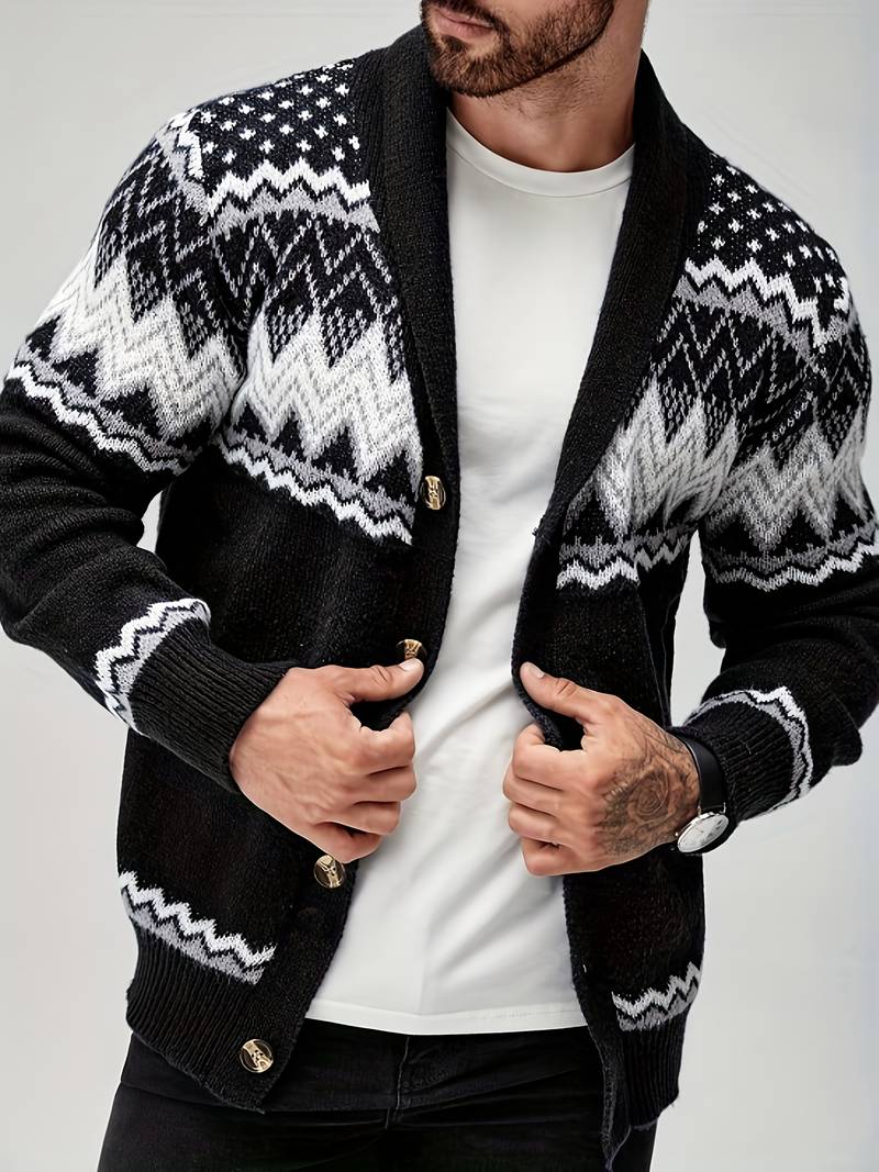 Elroy - Lässiger Pullover Mit Geometrischem Muster