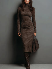 Ava™ - Wildleder Midi-Kleid
