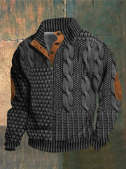Gwydion – Flickwerk Pullover Mit Zopfmuster