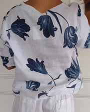 Heidi-Mode | Blumenoberteil aus Baumwollmischungen