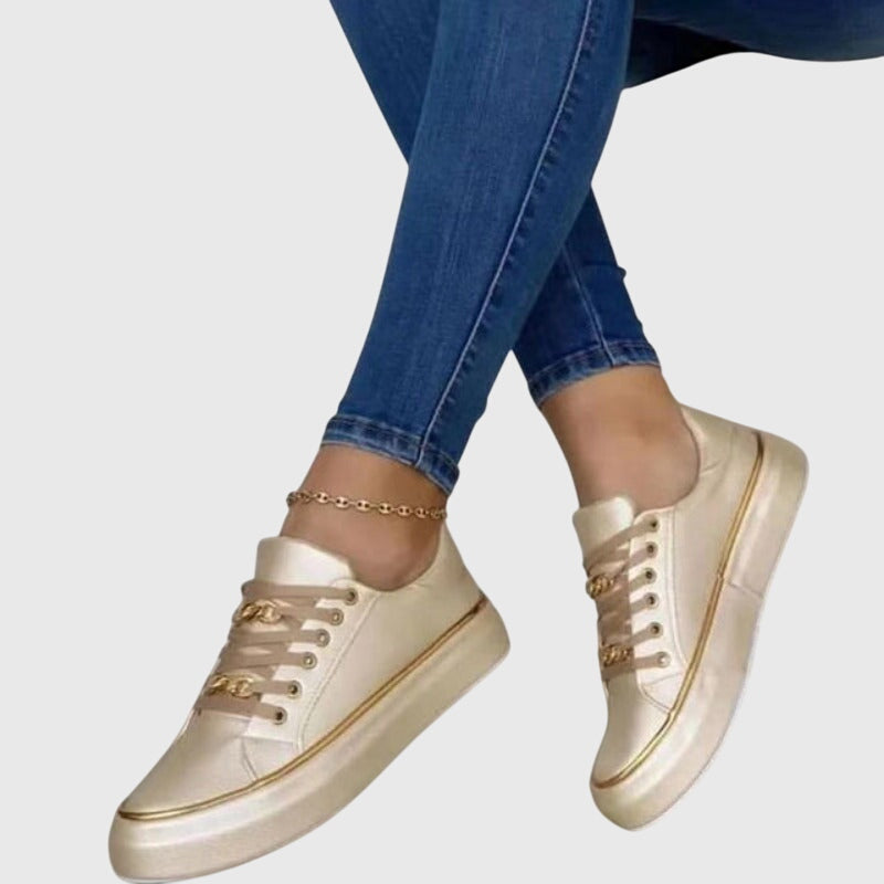 Anna | Damen Frühlings Lässige Samt Schnürsneaker