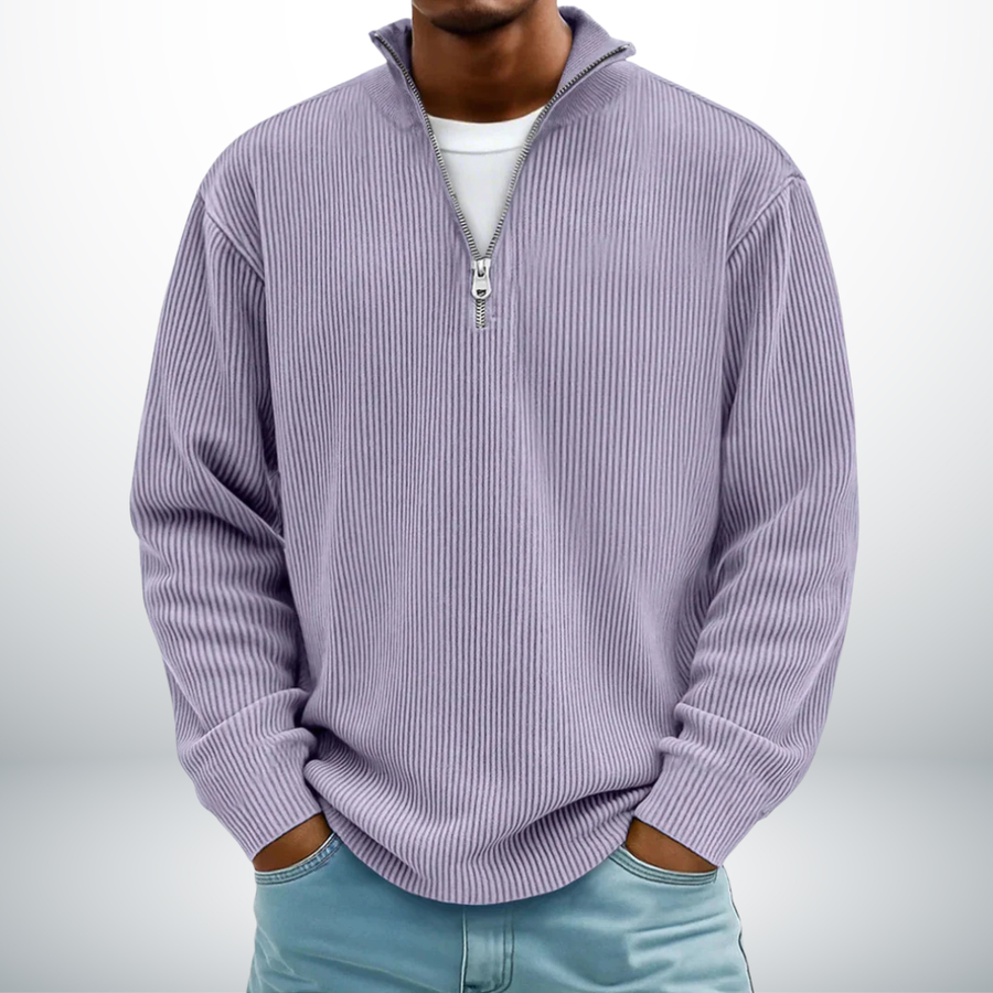 Snovia™ – Hochwertiger Herrenpullover mit Halbreißverschluss