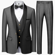 Herren Slim Fit Anzug dreiteilig für formelle Anlässe ganzjährig