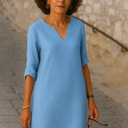 Elvy Sommerkleid mit V-Ausschnitt – Elegant & Figurschmeichelnd