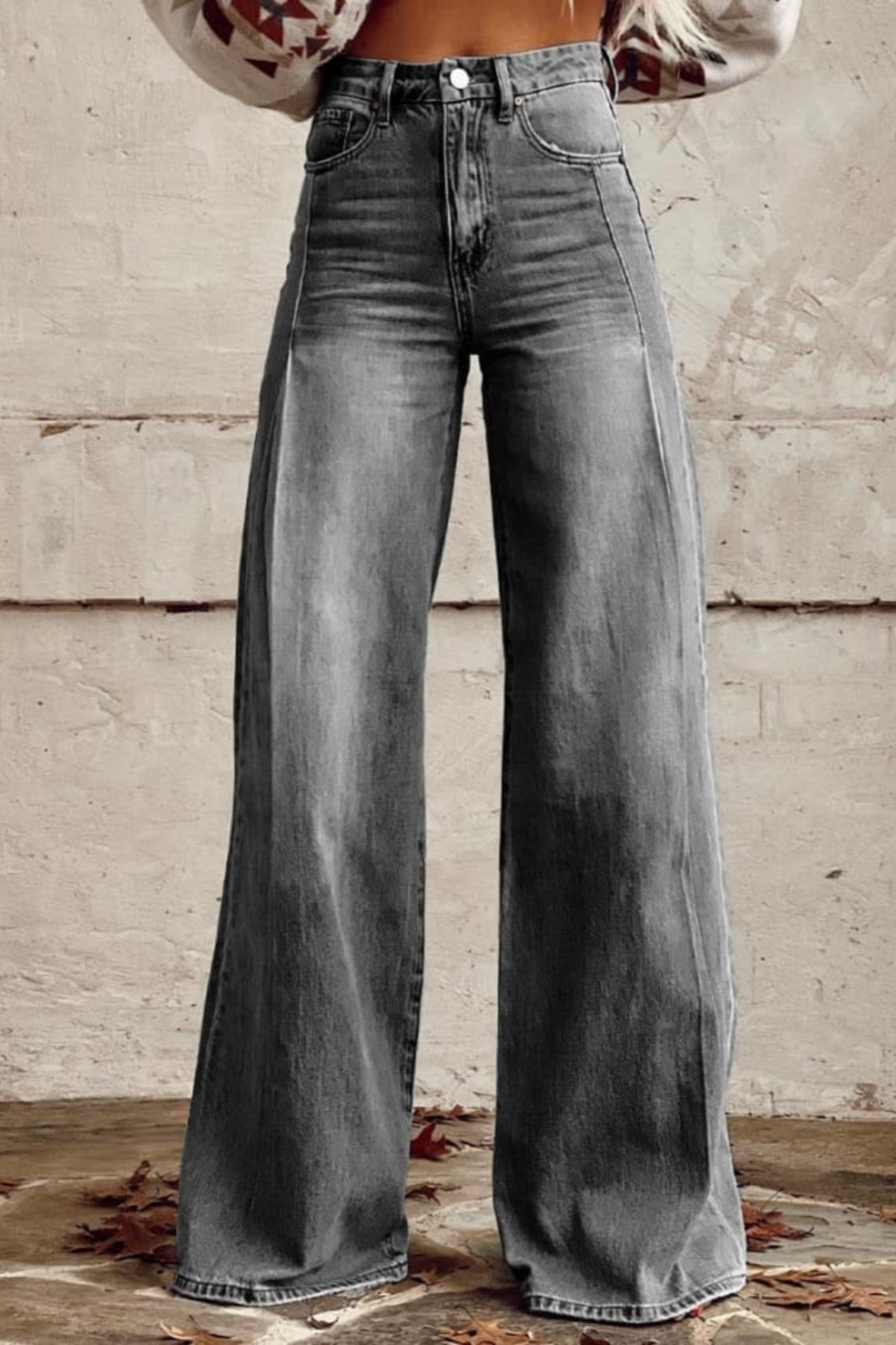 Susan | Stilvolle Denim-Hosen mit weitem Bein