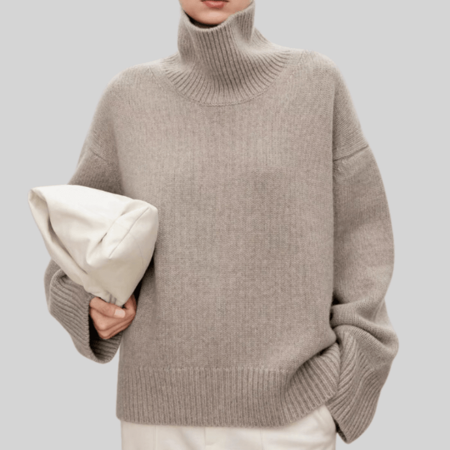 Paula | Eleganter Damenpullover Rollkragen hochwertig