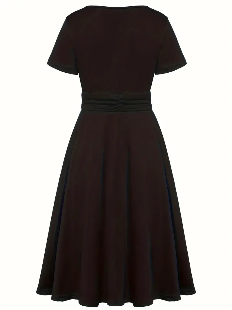 Nora | V-Ausschnitt Midikleid Asymmetrischer Saum