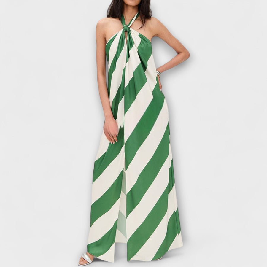 Marlowe - Gestreiftes Off-Shoulder Maxikleid