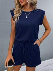 Heidi-Mode | Rundhals Cap Sleeve Playsuit
