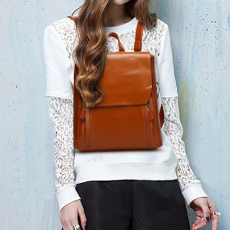 Hannelore – Vintage Rucksack Handtasche mit Steppmuster