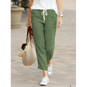Sophie | Damen Baumwoll-Leinen Hose – Lockerer Schnitt