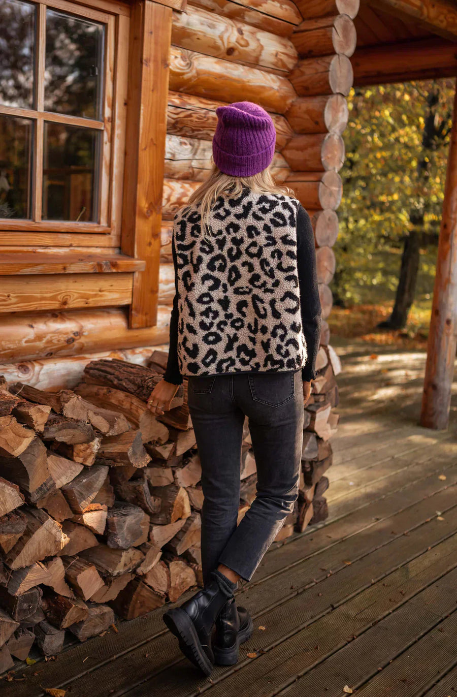 Astrd – Leoparden Strick Weste