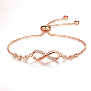 Verstellbares Unendlichkeit Armband in Silber