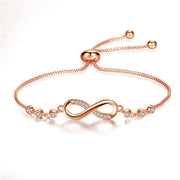 Verstellbares Unendlichkeit-Armband aus Silber
