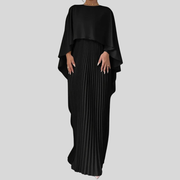 Abendkleid Damen | Plissee-Look & Elegante Cape-Optik