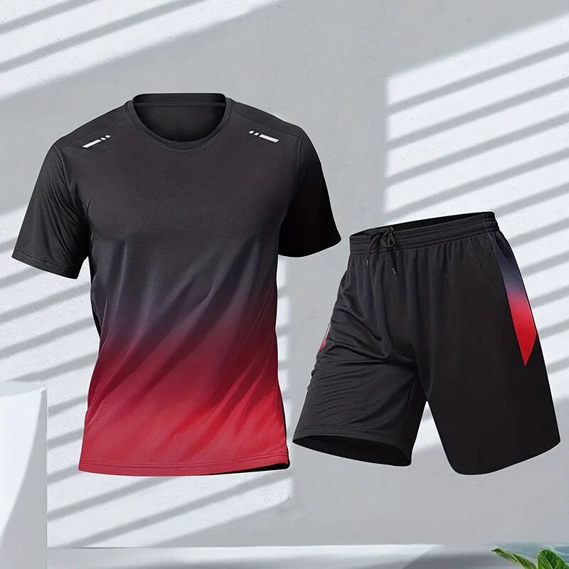 Set activewear da uomo | Tuta da allenamento con sfumature di colore