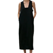 Alva- Damen Maxikleid mit modernen Details und V-Ausschnitt