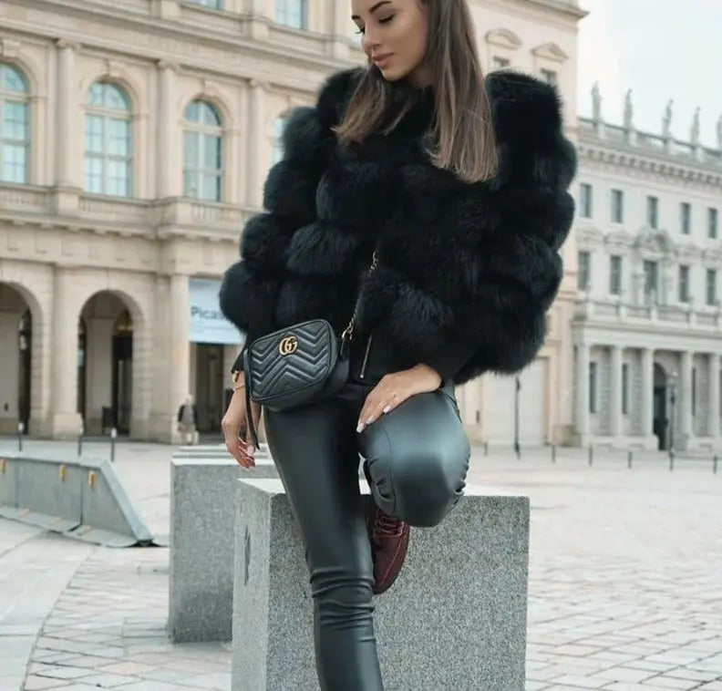 Amelie | Elegante Kunstfelljacke für Damen Winter