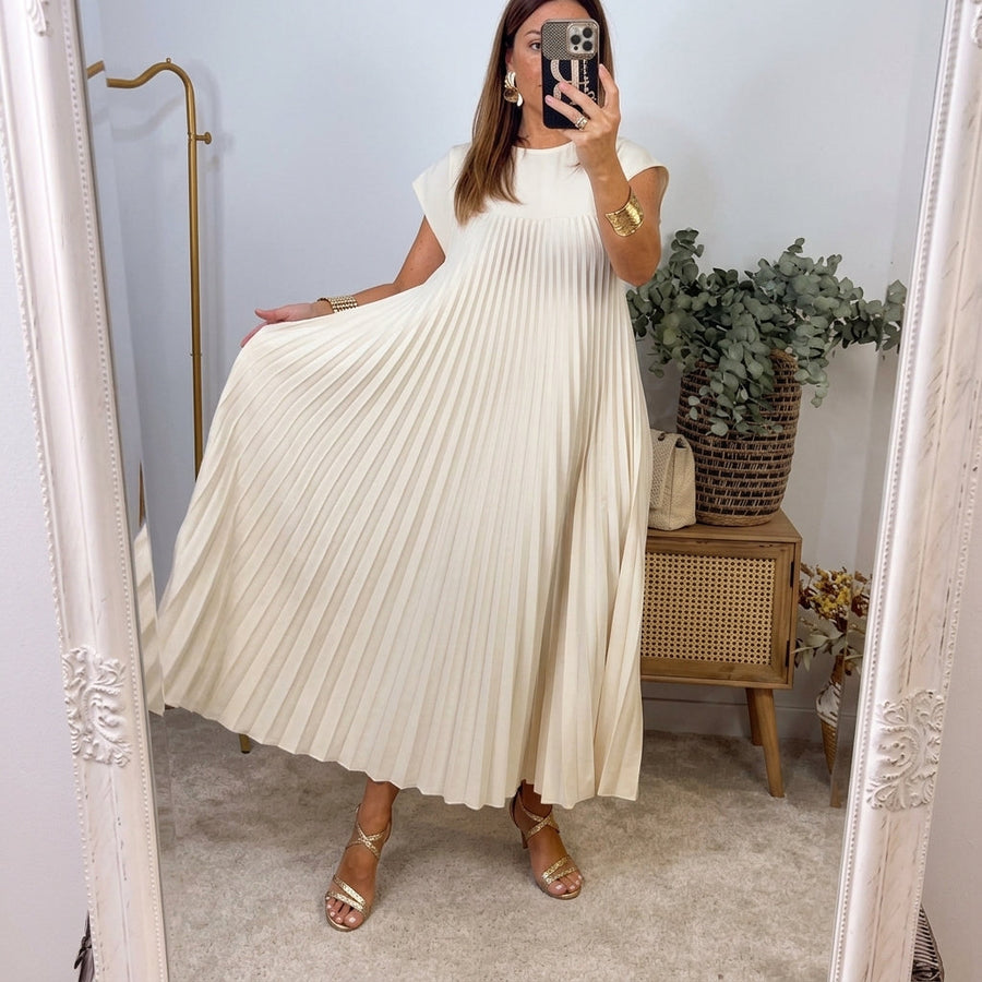 Sommerkleid Damen | Plissierter Maxirock & Zeitloser Eleganter Schnitt