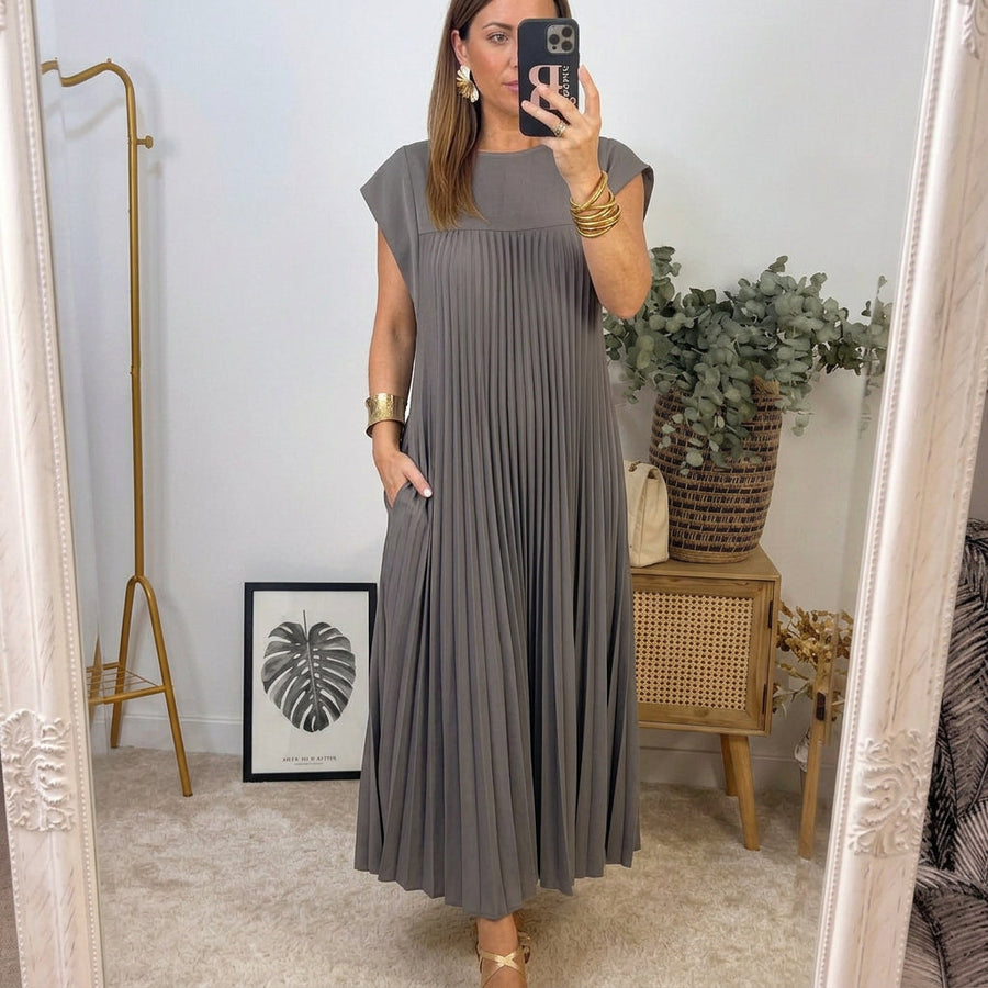 Sommerkleid Damen | Plissierter Maxirock & Zeitloser Eleganter Schnitt