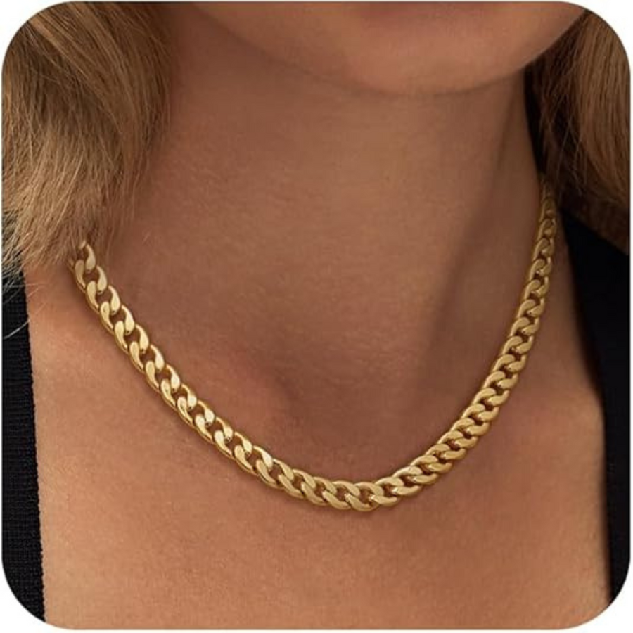 Collana Anabel a maglie | Collana regolabile placcata oro