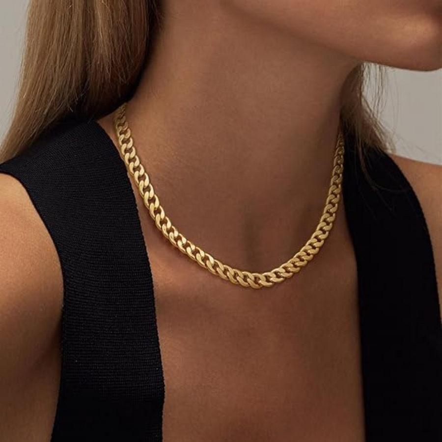 Collana Anabel a maglie | Collana regolabile placcata oro