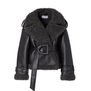 Geraldine™ - Gürtel-Shearling-Mantel