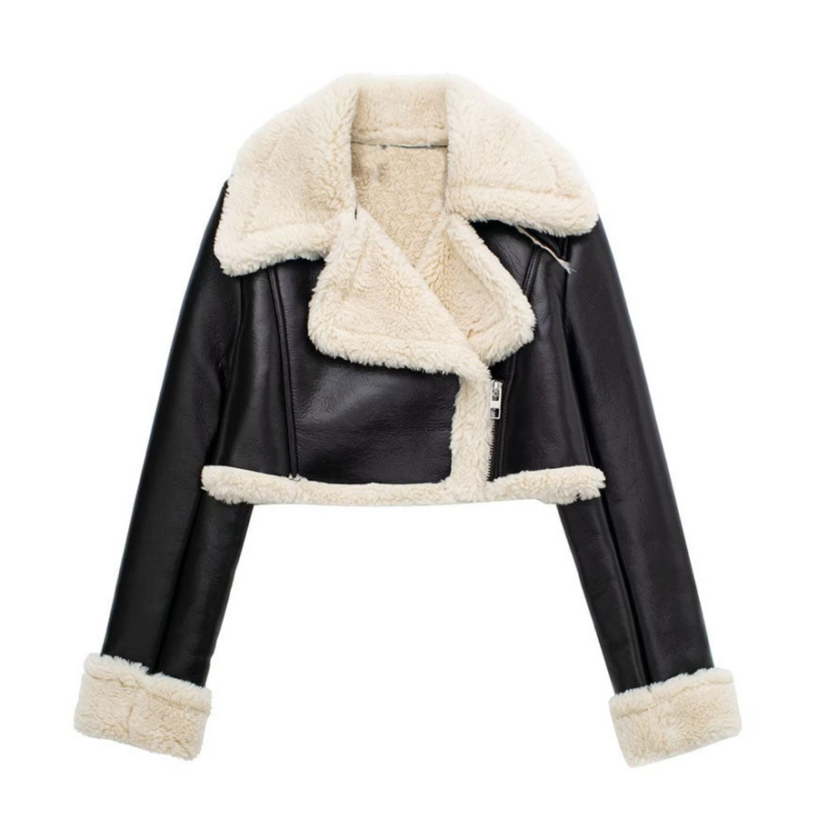 Anna | Elegante Kunstlederjacke für Damen Winter