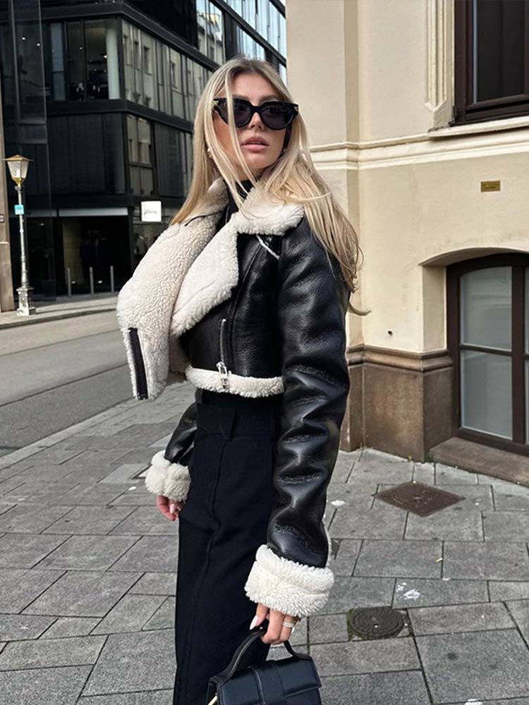 Anna | Elegante Kunstlederjacke für Damen Winter