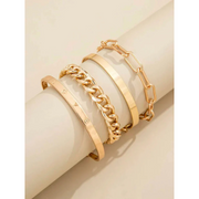 Set di bracciali color oro regolabili 4 pezzi