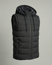 Gilet imbottito con cappuccio senza maniche | Moda donna