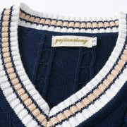 Ärmellose Strickweste mit V-Ausschnitt