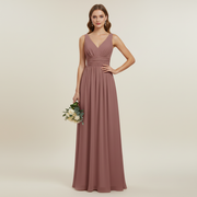 Abito estivo donna senza maniche | Vestito midi elegante con scollo a V, leggero