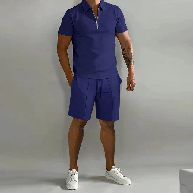 Set polo e pantaloncini traspirante da uomo | Outfit estivo