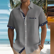Camicia estiva traspirante da uomo | camicia a maniche corte