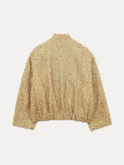 Lässige Tweedjacke Für Damen | Goldene Pailletten