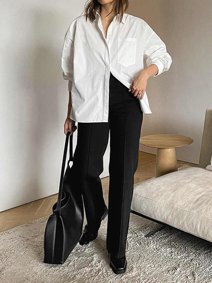 Klassische Oversized Damenbluse – Zeitlos, Vielseitig & Minimalistisch