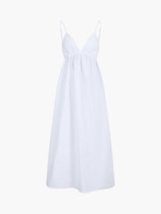 Maxi Sommerkleid aus Baumwolle mit offenem Rücken – Elegant & Luftig