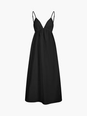 Maxi Sommerkleid aus Baumwolle mit offenem Rücken – Elegant & Luftig