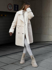Lange Winter-Teddyjacke Für Damen | Lange Ärmel