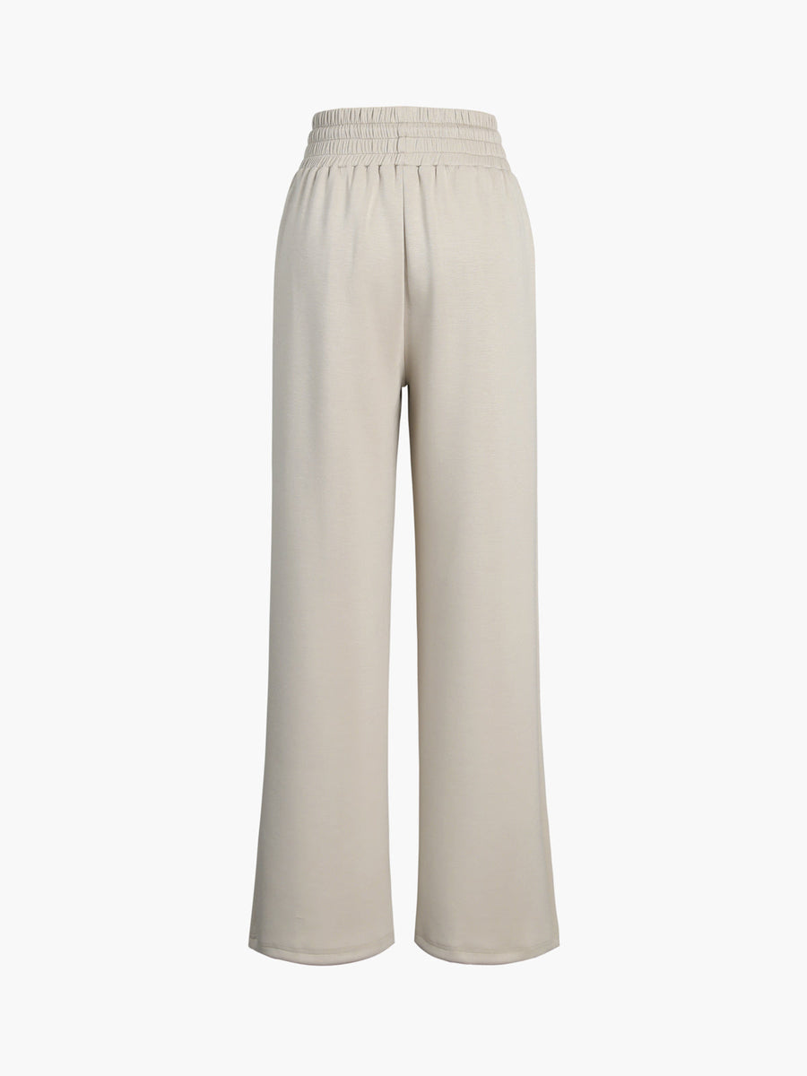 Lässige Hoch Taillierte Hose Für Damen | Mit Tasche