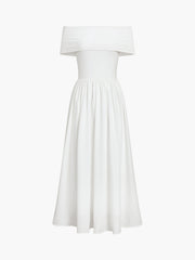 Damenkleid Satin Off-Shoulder mit elegantem Schnitt
