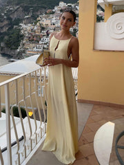 Mathilda | Luxus Slipdress mit tiefem Rückenausschnitt – Elegante Abendmode
