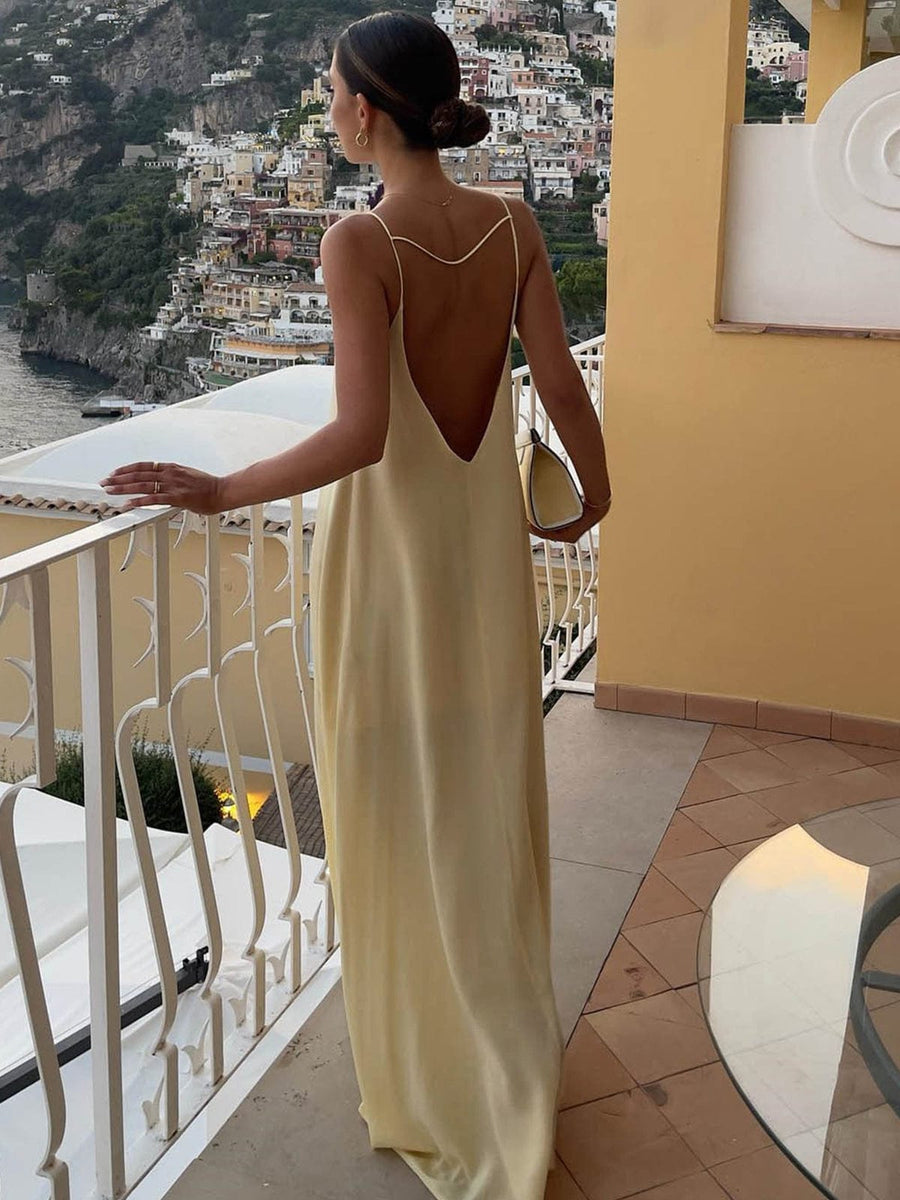 Mathilda | Luxus Slipdress mit tiefem Rückenausschnitt – Elegante Abendmode