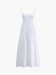 Elegantes Rückenfreies Maxikleid – Ärmellos, Tiefer Ausschnitt