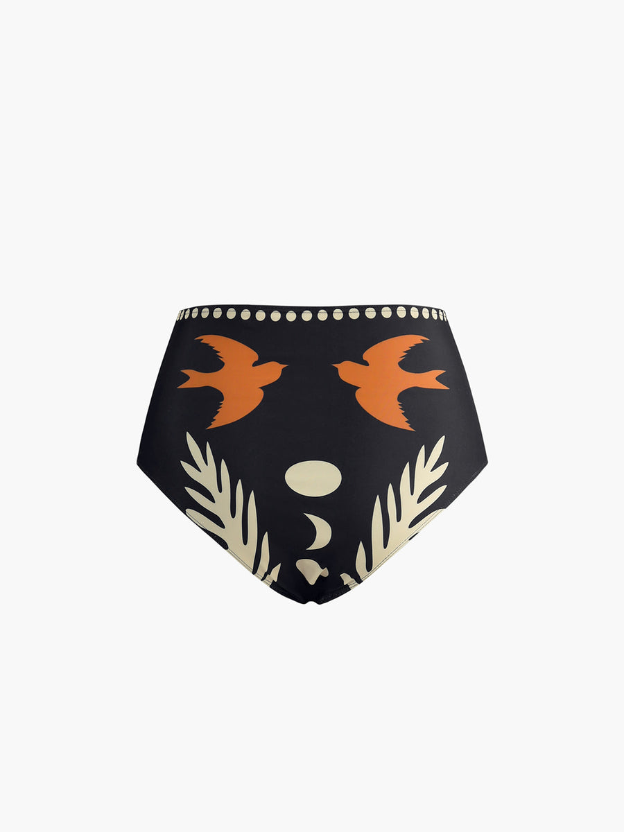 Asymmetrisches Bikini-Set mit Vogelprint – Trendiger Sommer-Look