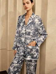 Juliette | Seidenähnlicher Pyjama-Style Zweiteiler – Trendiger Loungewear-Look für Tag & Nacht