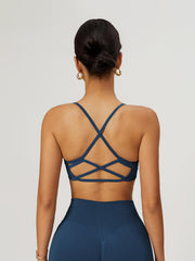 Nahtloser Cross-Back Sport-BH – Hoher Halt, Herausnehmbare Pads